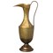 Decorative Antique Style 1 Handle Metal Jug Floor Vase - Vintage Inspired Rustic Design for Entryway, Living Room, or Dining Room - Ideal for Flower Arrangements, Greenery, or Standalone Display